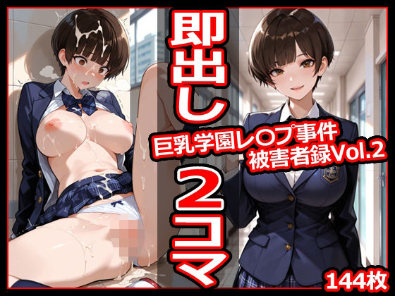 【エロ漫画】巨乳学園レ〇プ事件被害者録Vol.2 即出し2コマ