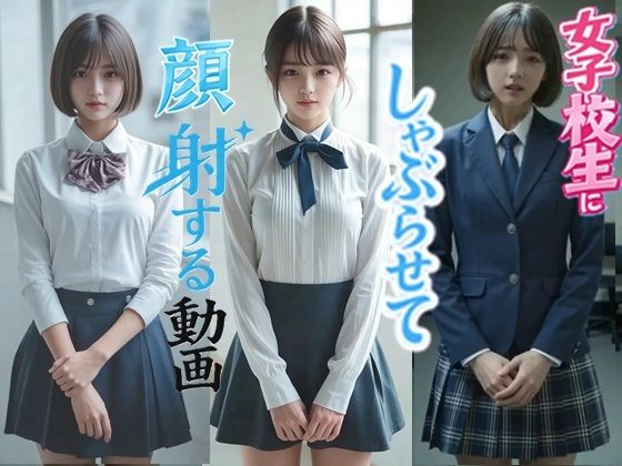 【エロ漫画】実写系！女子校生にしゃぶらせて顔射する動画