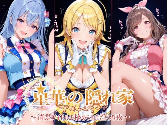 【エロ漫画】星華の隠れ家 〜清楚アイドルの秘められた淫らな夜〜月●恋鐘・八●めぐる・鈴●羽那 編